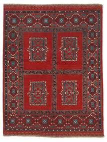 Afghan Rug 155X196 Authentic Oriental Handknotted Dark Red/Black (Wool, Afghanistan)