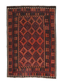 Afghan Vintage Kilim Rug 190X268 Black/Dark Red (Wool, Afghanistan)