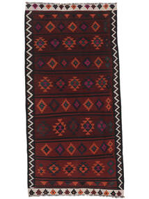  134X272 Afghan Vintage Kilim Rug Rug Black/Dark Red Afghanistan 