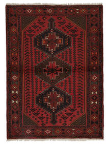 Handknotted Hamadan Rug 108X149 Persian Wool Rug Black/Dark Red Small Rug 