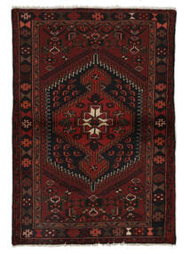  Hamadan Rug 99X142 Persian Wool Black/Dark Red Small 
