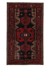  Oriental Hamadan Rug 129X217 Black/Dark Red (Wool, Persia/Iran)