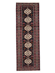104X300 Hamadan Rug Rug Authentic
 Oriental Handknotted Runner
 Black/Dark Red (Wool, Persia/Iran)