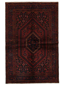  150X227 Hamadan Rug Black/Dark Red Persia/Iran 