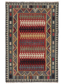  154X232 Kilim Vintage Rug Rug Black/Dark Red Persia/Iran 