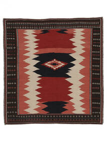  Kilim Vintage Rug 139X147 Authentic
 Oriental Handwoven Square Black/Dark Brown (Wool, Persia/Iran)