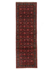  Hosseinabad Rug 75X232 Persian Wool Rug Black/Dark Red Small Rug 