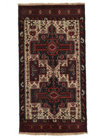  Baluch Rug 90X175 Persian Wool Black/Brown Small 