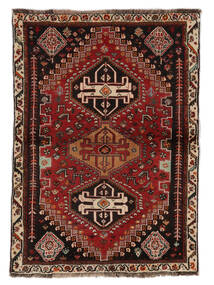  Shiraz Rug 105X150 Authentic
 Oriental Handknotted Black/Dark Brown (Wool, Persia/Iran)