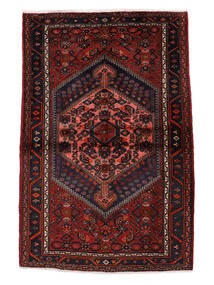  Oriental Hamadan Rug Rug 132X200 Black/Dark Red (Wool, Persia/Iran)