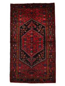  143X255 Hamadan Rug Handknotted Rug Black/Dark Red Persia/Iran 