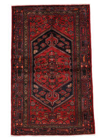 137X224 Hamadan Rug Oriental Black/Dark Red (Wool, Persia/Iran)