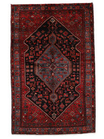  145X225 Hamadan Rug Handknotted Rug Black/Dark Red Persia/Iran 