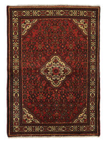  Persian Hamadan Rug 105X148 Black/Dark Red 