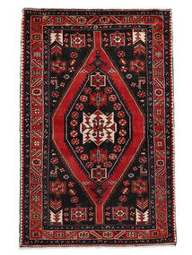 146X231 Hamadan Rug Rug Oriental Black/Dark Red (Wool, Persia/Iran)