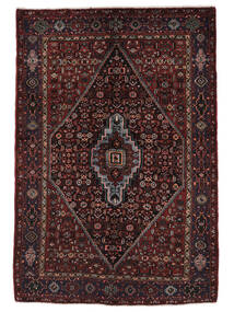  Oriental Hamadan Rug Rug 147X215 Black/Dark Red (Wool, Persia/Iran)