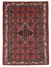 Hamadan Rug Rug 100X145 Black/Dark Red (Wool, Persia/Iran)
