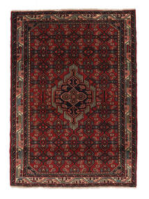  Persian Hamadan Rug 108X150 Black/Dark Red (Wool, Persia/Iran)