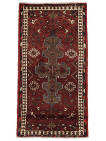  Oriental Hamadan Rug 75X145 Black/Dark Red (Wool, Persia/Iran)