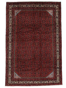  Oriental Hosseinabad Rug 205X305 Black/Dark Red (Wool, Persia/Iran)