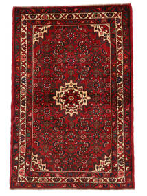  108X162 Hosseinabad Rug Handknotted Rug Black/Dark Red Persia/Iran 
