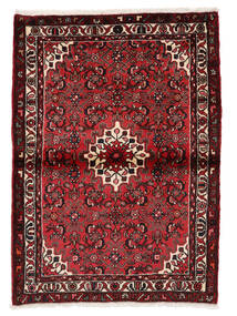  107X146 Hosseinabad Rug Black/Dark Red Persia/Iran 