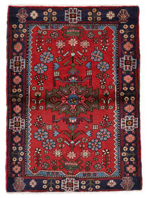  Hamadan Rug 115X160 Persian Wool Rug Black/Dark Red Small Rug 