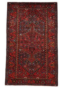  Hamadan Rug 135X220 Authentic Oriental Handknotted Black/Dark Brown (Wool, Persia/Iran)