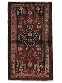 88X155 Hamadan Rug Rug Oriental Black/Brown (Wool, Persia/Iran)