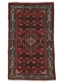 Authentic
 Rug Hamadan Rug 77X132 Black/Dark Red (Wool, Persia/Iran)