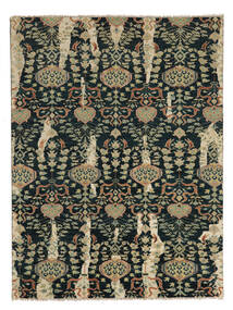  Oushak Indo Rug 276X366 Authentic Oriental Handknotted Black/Dark Green Large (Wool, India)