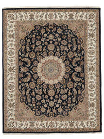  Nain Indo Rug 197X249 Authentic
 Oriental Handknotted Brown/Black ()