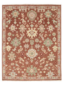  Oushak Indo Rug 238X303 Authentic
 Oriental Handknotted Dark Brown/Brown (Wool, India)
