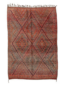 210X306 Berber Moroccan - Mid Atlas Vintage Rug Modern Dark Red/Brown (Wool, Morocco)