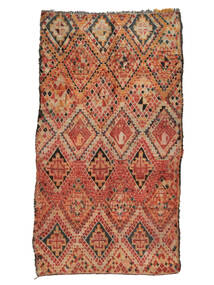  Berber Moroccan - Mid Atlas Vintage 197X345 Brown/Dark Red 