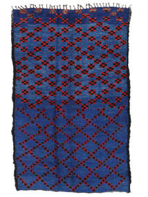  Berber Moroccan - Mid Atlas Vintage 180X282 Wool Rug Dark Blue/Black Rug 