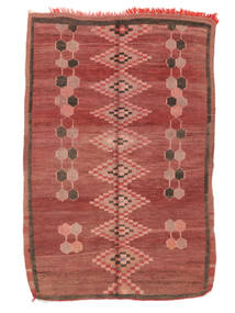  Berber Moroccan - Mid Atlas Vintage 130X190 Wool Rug Dark Red/Red Small Rug 