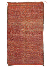  Berber Moroccan - Mid Atlas Vintage 201X343 Dark Red/Brown 