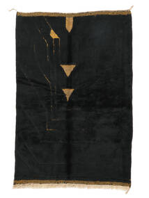160X237 Berber Moroccan - Mid Atlas Rug Modern Black (Wool, Morocco)