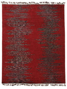 Moroccan Berber - Indo Rug 244X305 Dark Red/Black (Wool, India)