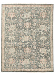  Oushak Indo Rug 274X357 Authentic Oriental Handknotted Dark Green/Light Brown Large (Wool, India)