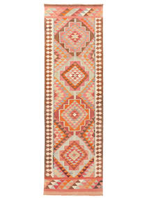  Herki Kilim Vintage Rug 108X351 Authentic Oriental Handwoven Runner Orange/Dark Brown (Wool, Turkey)