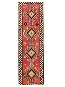  Herki Kilim Vintage Rug 90X298 Authentic Oriental Handwoven Runner Rust Red/Black (Wool, Turkey)