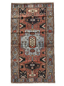 Hamadan Rug Rug 101X188 Black/Dark Red (Wool, Persia/Iran)