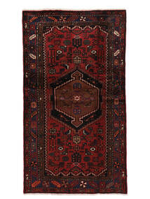 104X190 Hamadan Rug Oriental Black/Dark Red (Wool, Persia/Iran)