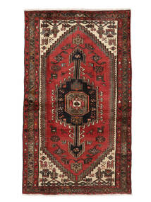  Oriental Hamadan Rug 102X186 Black/Dark Red (Wool, Persia/Iran)