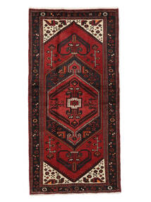  Oriental Hamadan Rug Rug 95X195 Black/Dark Red (Wool, Persia/Iran)