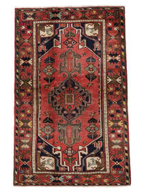 122X192 Hamadan Rug Rug Authentic
 Oriental Handknotted Dark Red/Black (Wool, Persia/Iran)