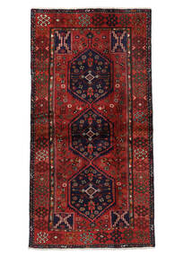  Oriental Hamadan Rug 104X200 Black/Dark Red (Wool, Persia/Iran)