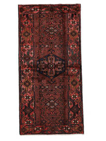  Hamadan Rug 110X223 Persian Wool Rug Black/Dark Red Small Rug 